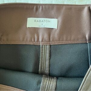 Babaton Faux Leather Midi Skirt